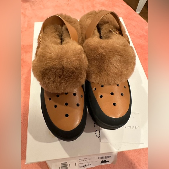 Stella McCartney Trace Faux-leather Slingback Clogs Tan - Picture 2 of 11